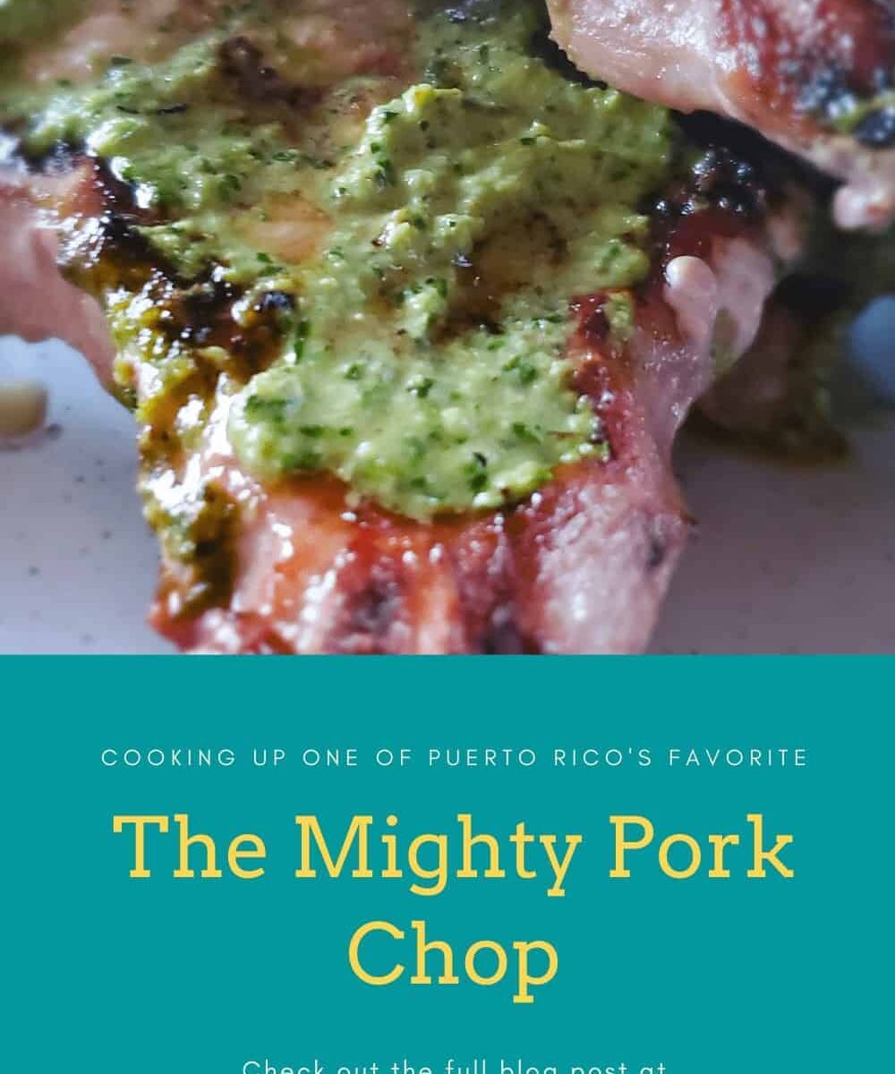 pinterest image of pork chop