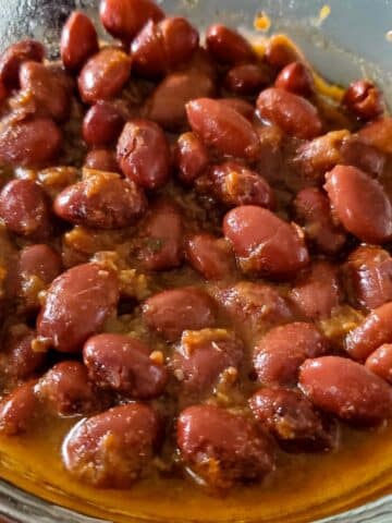 A bowl of stewed red beans