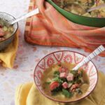 Bowl of Caldo Gallego served in bowls.