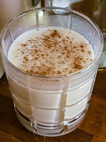 an image of a glass of coquito