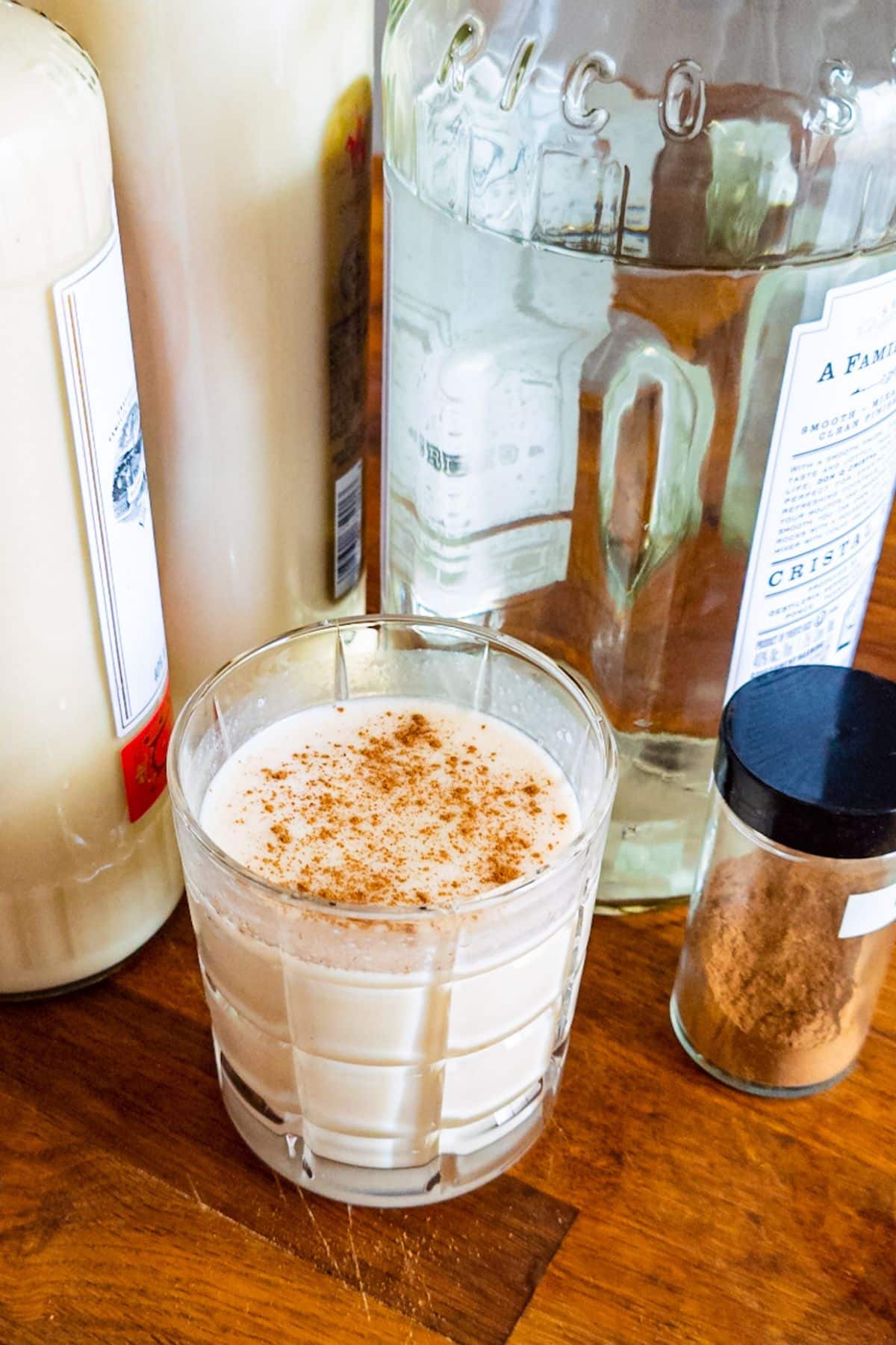 an image of a glass of coquito